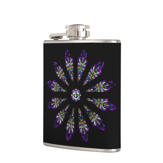 Hartglas Mandala Flask Flachmann (Links)