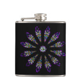 Hartglas Mandala Flask Flachmann (Vorderseite)