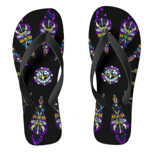 Hartglas Mandala Flip Flops Badesandalen