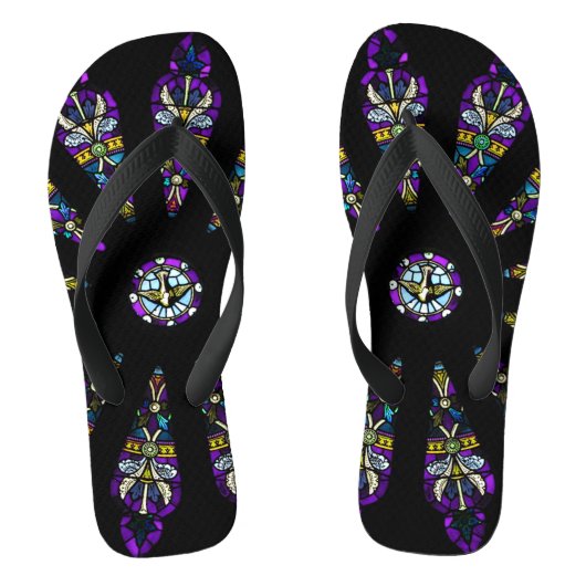 Hartglas Mandala Flip Flops Badesandalen (Fußbett)