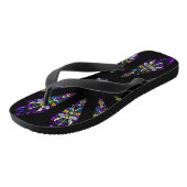 Hartglas Mandala Flip Flops Badesandalen (Schrägansicht)