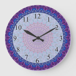 Hartglas Mandala Große Wanduhr