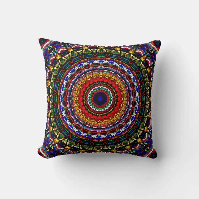 Hartglas Mandala Kissen (Vorderseite)