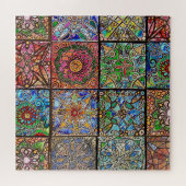 Hartglas Mandala Patchwork Puzzle (Horizontal)