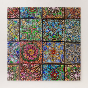 Hartglas Mandala Patchwork Puzzle