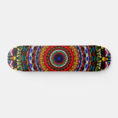 Hartglas Mandala Skateboard (Horizontal)