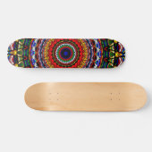 Hartglas Mandala Skateboard (Horizontal)