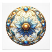 Hartglas Mandella Fotodruck (Vorne)