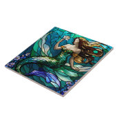 Hartglas Mermaid Fliese (Seite)