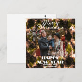 Hartglas Misty Foto Green Brown Feiertagskarte (Vorne/Hinten)