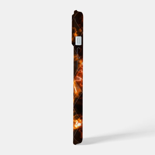 Hartglas Misty Gold iPhone 15 Hülle (Linke Seite)