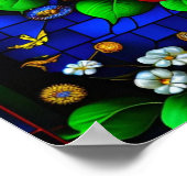 Hartglas mit bunten Blume Poster (Ecke)