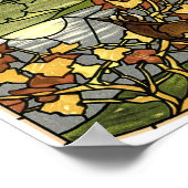 Hartglas mit Fuchs und Sonne Poster (Ecke)