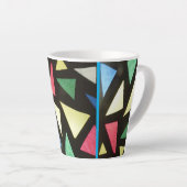 Hartglas-Muster Kust. Blue Latte Tasse (Rechte Ecke)