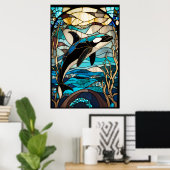 Hartglas Orca Poster (Heimbüro)