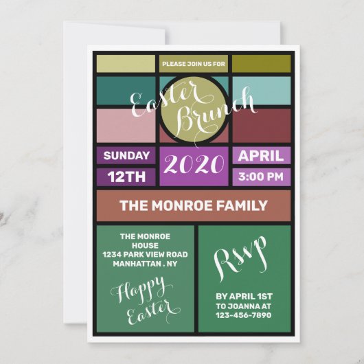 Hartglas, Osterbrunch Ankündigung (Vorderseite)