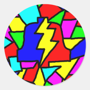 Hartglas PLA Runder Aufkleber