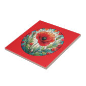 Hartglas Poppy Fliese (Seite)