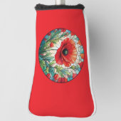 Hartglas Poppy Golf Headcover (Rotieren 90)