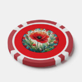 Hartglas Poppy Pokerchips (Einzeln)