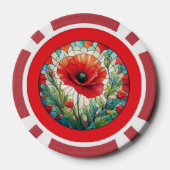Hartglas Poppy Pokerchips (Rückseite)