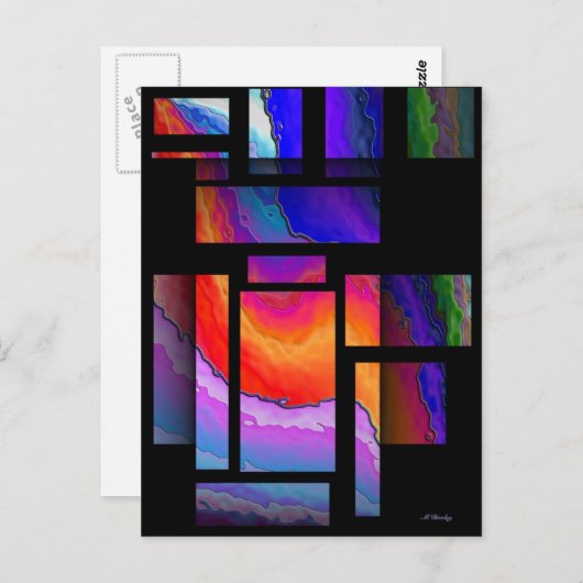 Hartglas Postkarte (Vorne/Hinten)