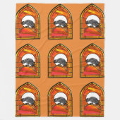 Hartglas Raven Fleecedecke (Vorderseite)