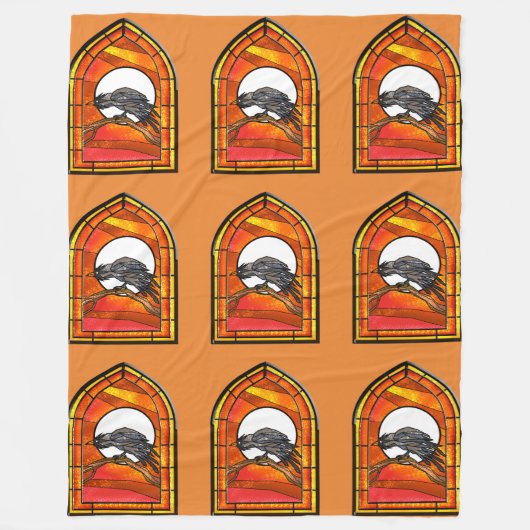 Hartglas Raven Fleecedecke (Vorderseite)