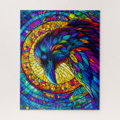 Hartglas Raven Puzzle (Vertikal)