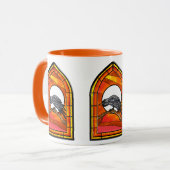 Hartglas Raven Tasse (Vorderseite Links)