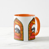 Hartglas Raven Tasse (VorderseiteRechts)