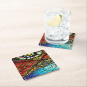 Hartglas Rechteckiger Pappuntersetzer (Vor Ort)