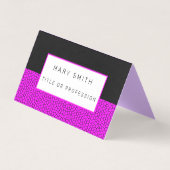 Hartglas Schwarz Pink Visitenkarten (Vorderseite)