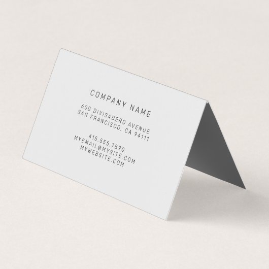 Hartglas Schwarz Visitenkarten (Rückseite)