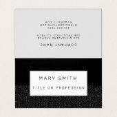 Hartglas Schwarz Visitenkarten (Außenseite Aufgefaltet)