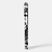 Hartglas Schwarzweißleopard Case-Mate iPhone Hülle (Rückseite / Links)