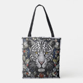 Hartglas Schwarzweißleopard Tasche (Rückseite)