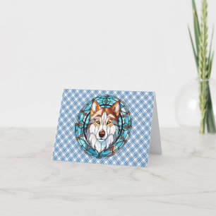 Hartglas Siberian Husky Dog Dankeskarte