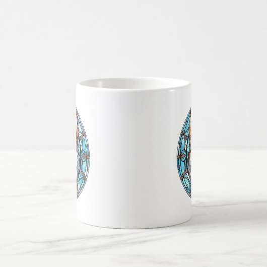 Hartglas Siberian Husky Dog Kaffeetasse (Mittel)