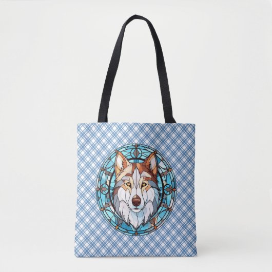 Hartglas Siberian Husky Dog Tasche (Vorderseite)