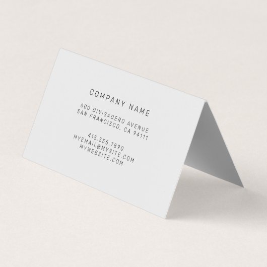 Hartglas Silver Business Card Visitenkarten (Rückseite)