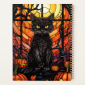 Hartglas Spooky Black Cat Planer (Rückseite)
