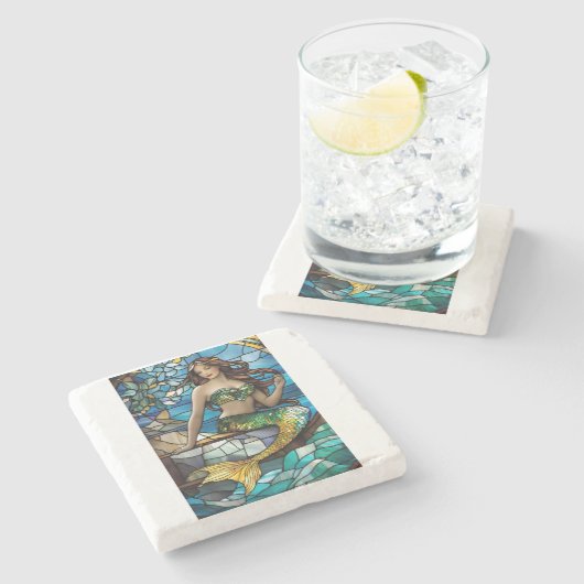 Hartglas Steinuntersetzer (Seitenansicht)