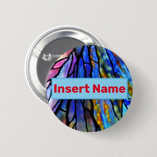 Hartglas, Tiffany - Stil, Button (Vorne & Hinten)