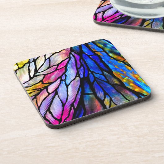 Hartglas, Tiffany - Stil, Getränkeuntersetzer (Linke Seite)