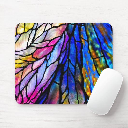 Hartglas, Tiffany - Stil, Mousepad (Mit Mouse)