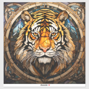 Hartglas Tiger Vinyl Sticker
