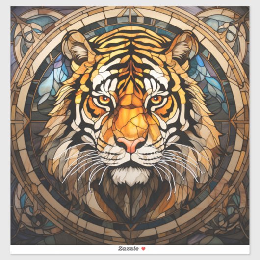 Hartglas Tiger Vinyl Sticker (Blatt)