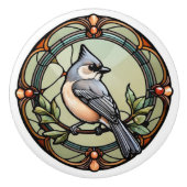 Hartglas Titmouse Keramikknauf (Vorderseite)