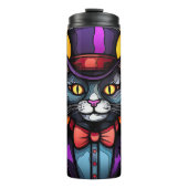 Hartglas Top Hat Cat Thermosbecher (Vorderseite)